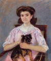 Retrato de Marie Louise Durand Ruel madres hijos Mary Cassatt